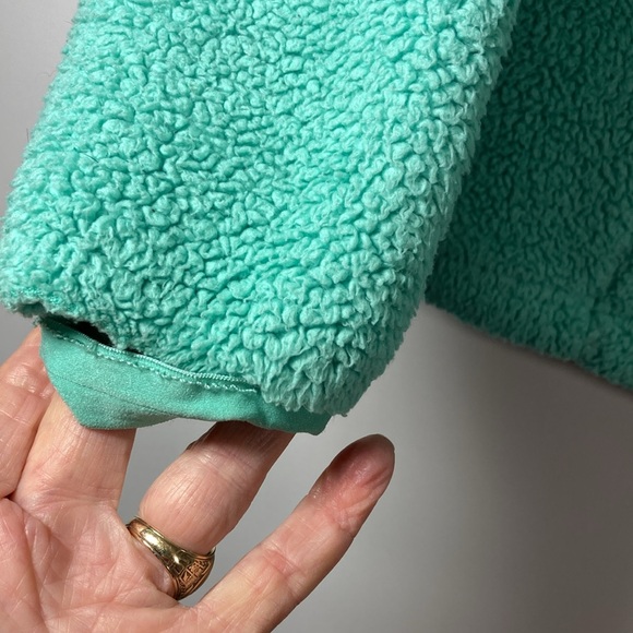 The North Face Jacket Girls Size 10/12 Mint Green Soft Warm High or Low Collar - Picture 8 of 11